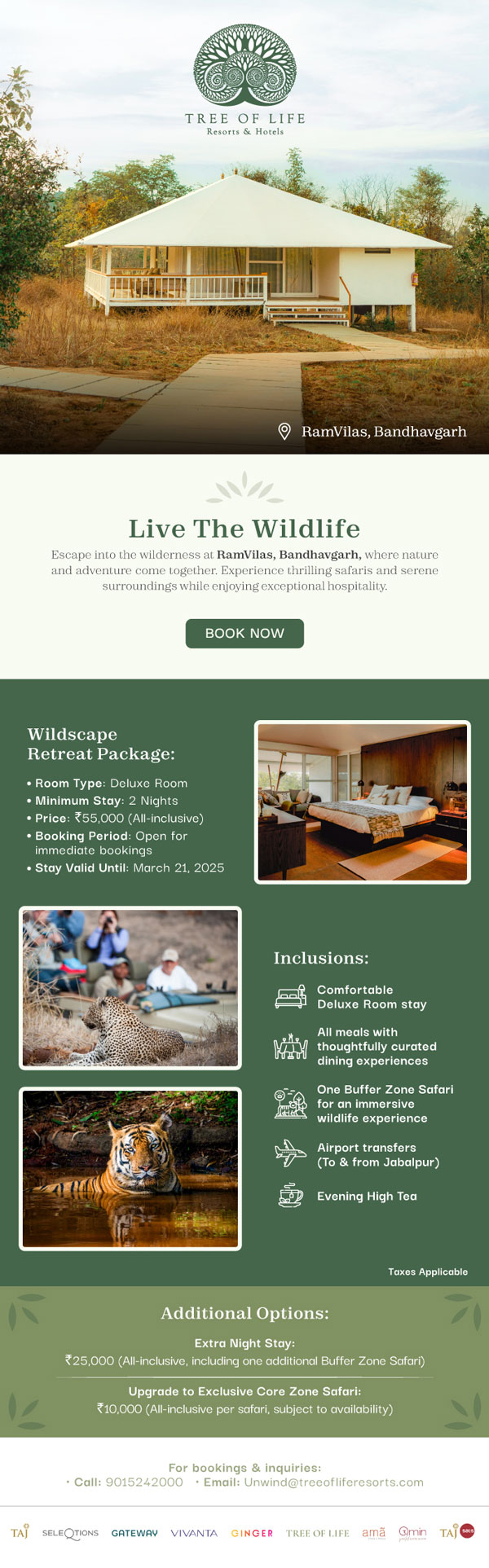 TOL Bandhavgarh Emailer Figma design