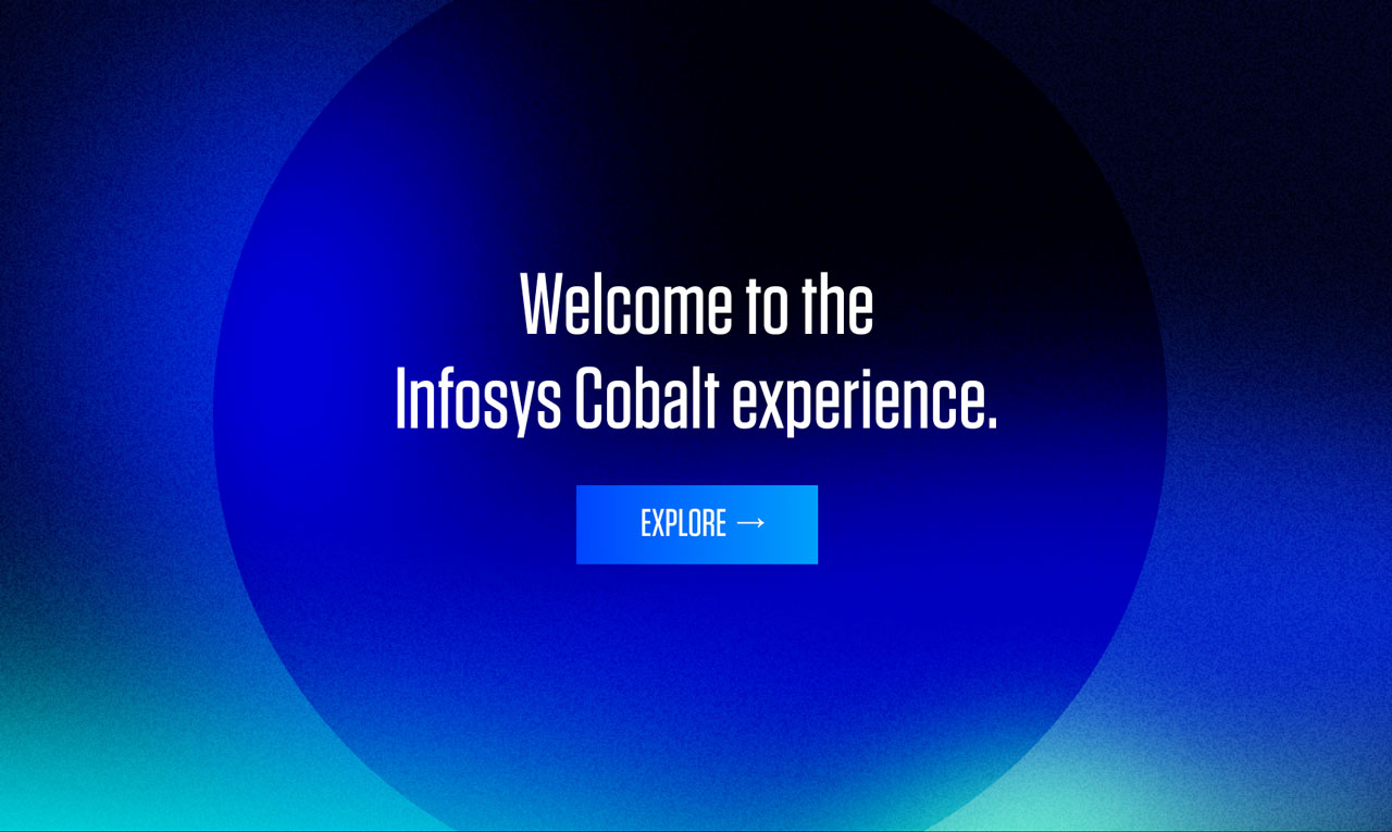Infosys Cobalt Experience Home landing page