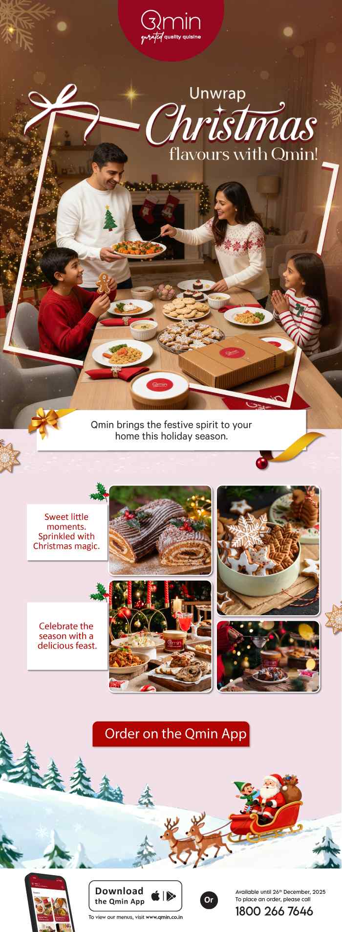 Qmin App Christmas email campaign
