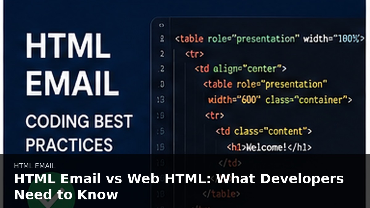 HTML Email vs Web HTML: What Developers Need to Know